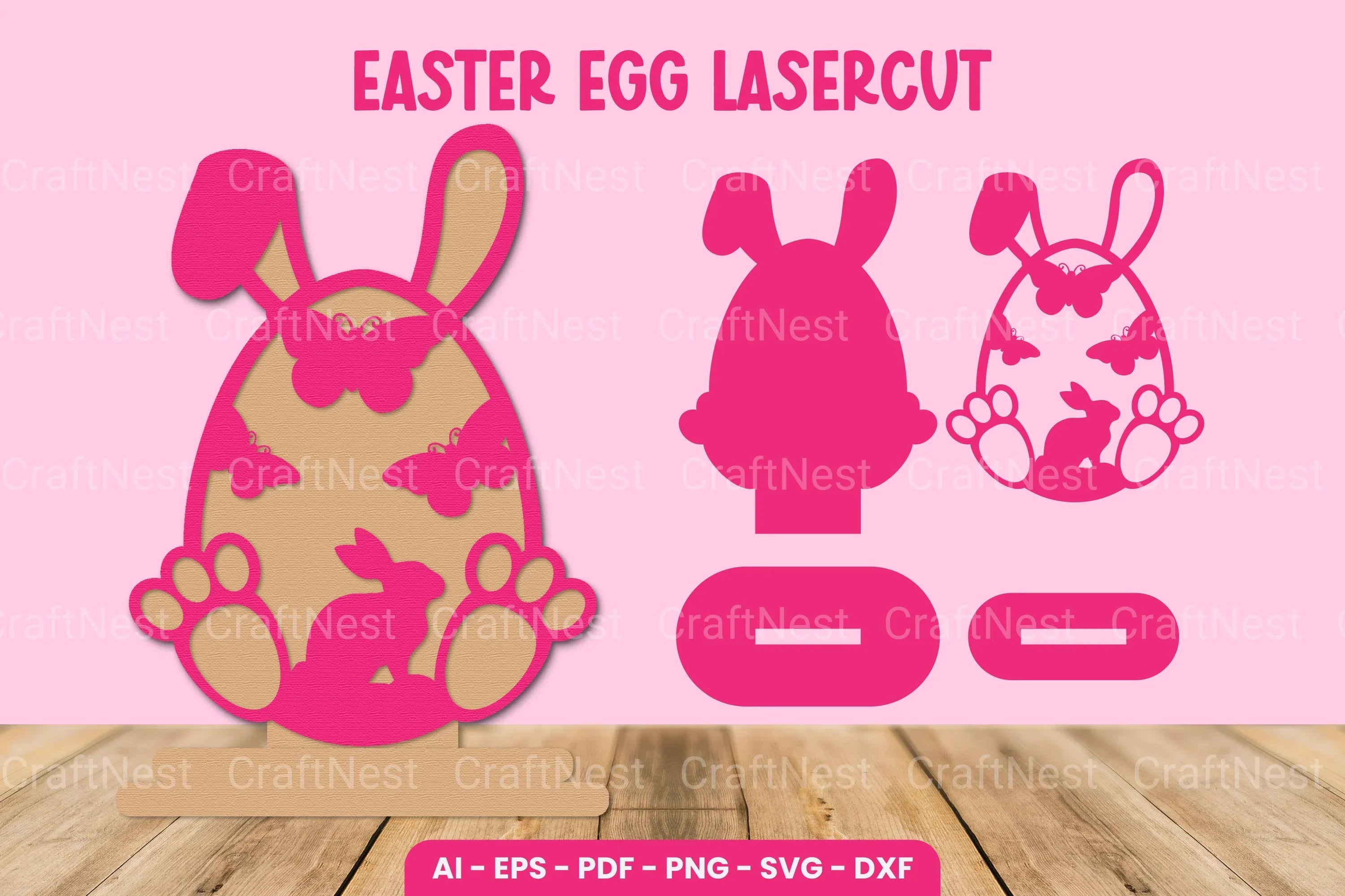 Easter Egg Laser Cut SVG Bundle - CraftNest - Digital Crafting and Art