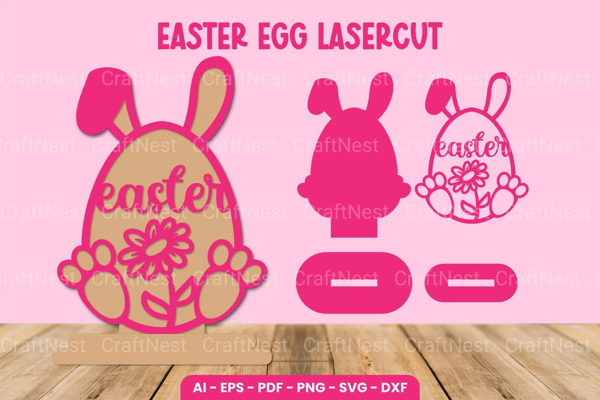 Easter Egg Laser Cut SVG Bundle - CraftNest - Digital Crafting and Art