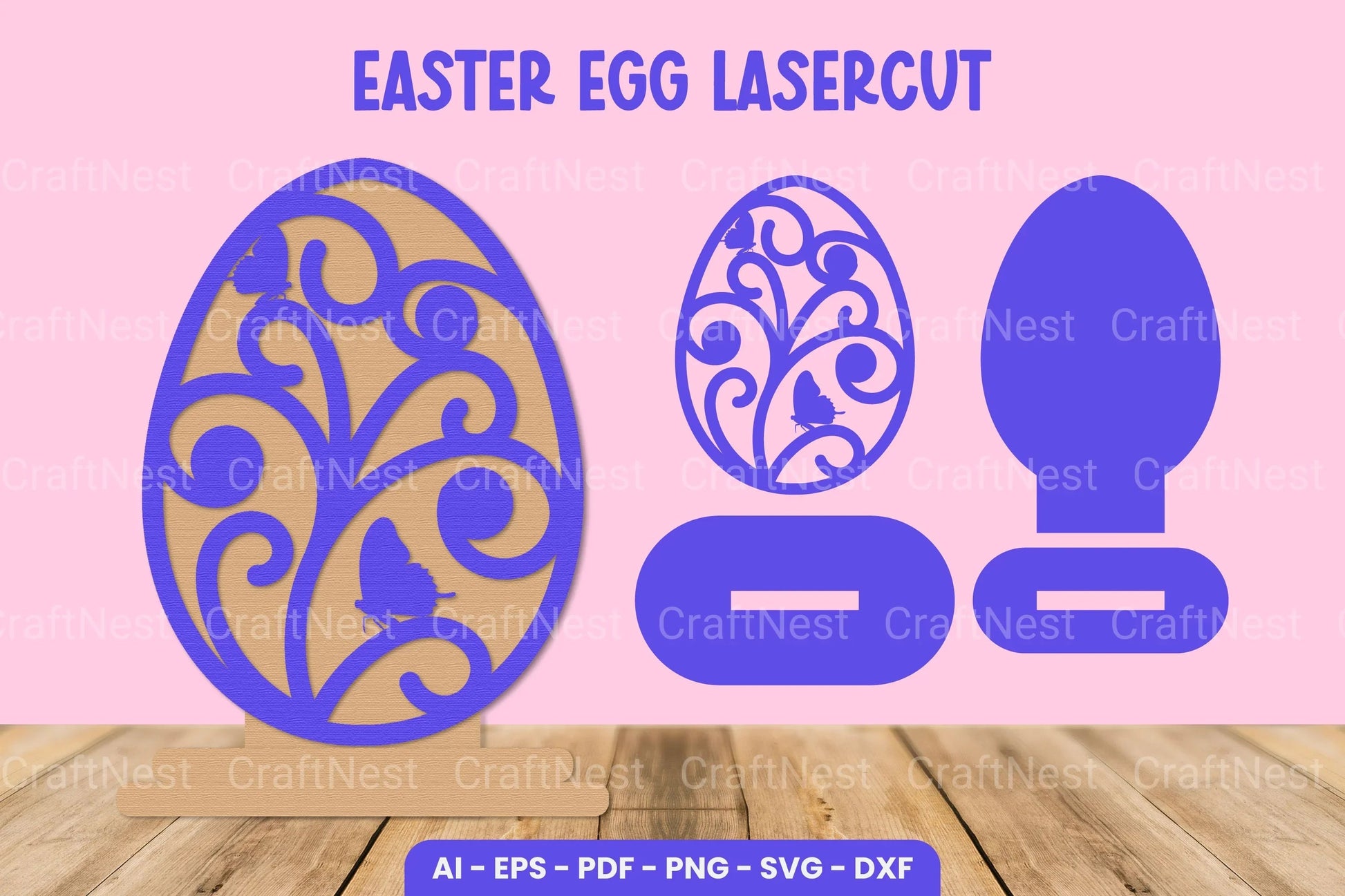 Easter Egg Laser Cut SVG Bundle - CraftNest - Digital Crafting and Art