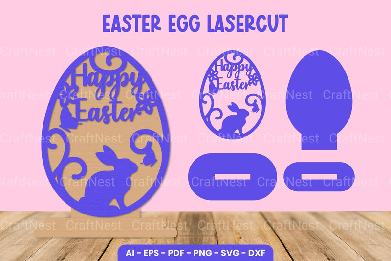 Easter Egg Laser Cut SVG Bundle - CraftNest - Digital Crafting and Art