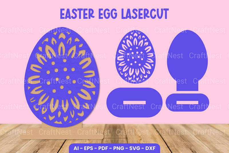 Easter Egg Laser Cut SVG Bundle - CraftNest - Digital Crafting and Art