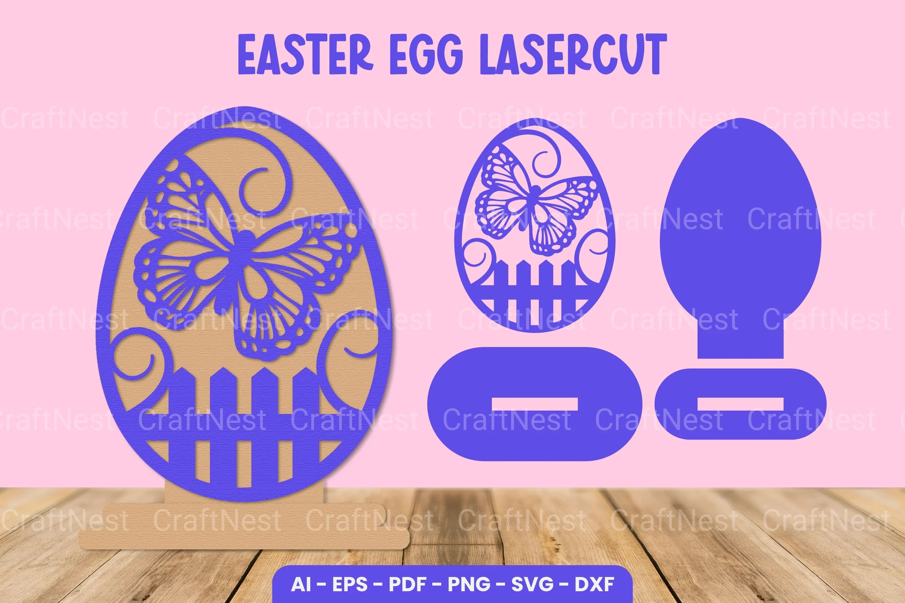 Easter Egg Laser Cut SVG Bundle - CraftNest - Digital Crafting and Art
