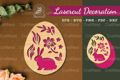 Easter Egg Laser Cut Decoration Clipart Bundle - CraftNest - Digital Crafting and Art
