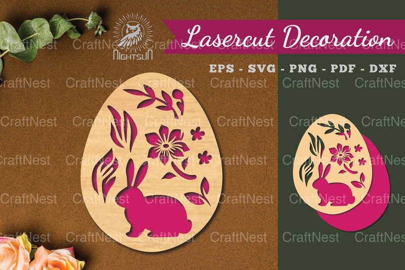 Easter Egg Laser Cut Decoration Clipart Bundle - CraftNest - Digital Crafting and Art