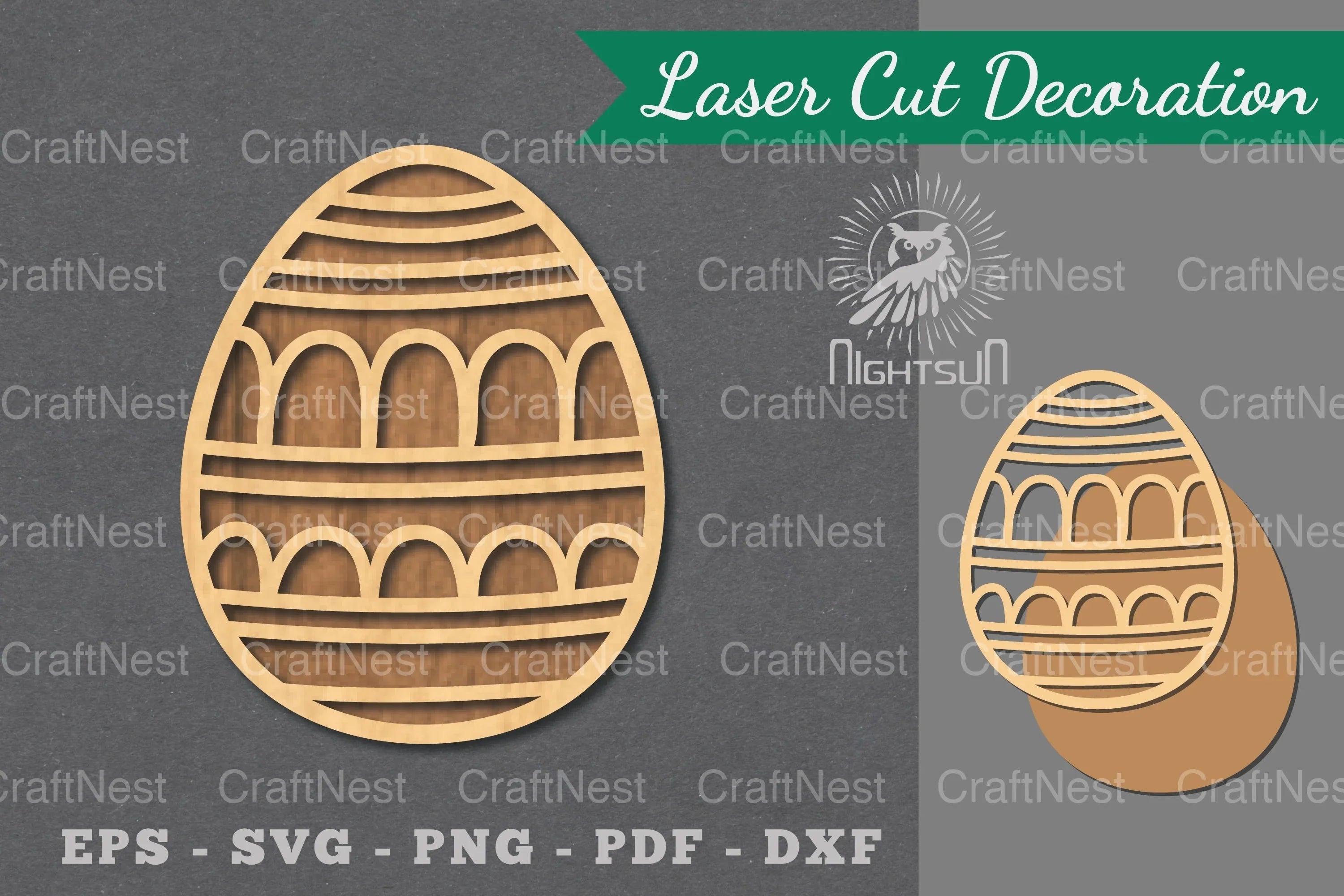 Easter Egg Laser Cut Decoration Clipart Bundle - CraftNest - Digital Crafting and Art