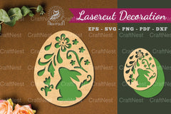 Easter Egg Laser Cut Decoration Bundle - CraftNest - Digital Crafting and Art