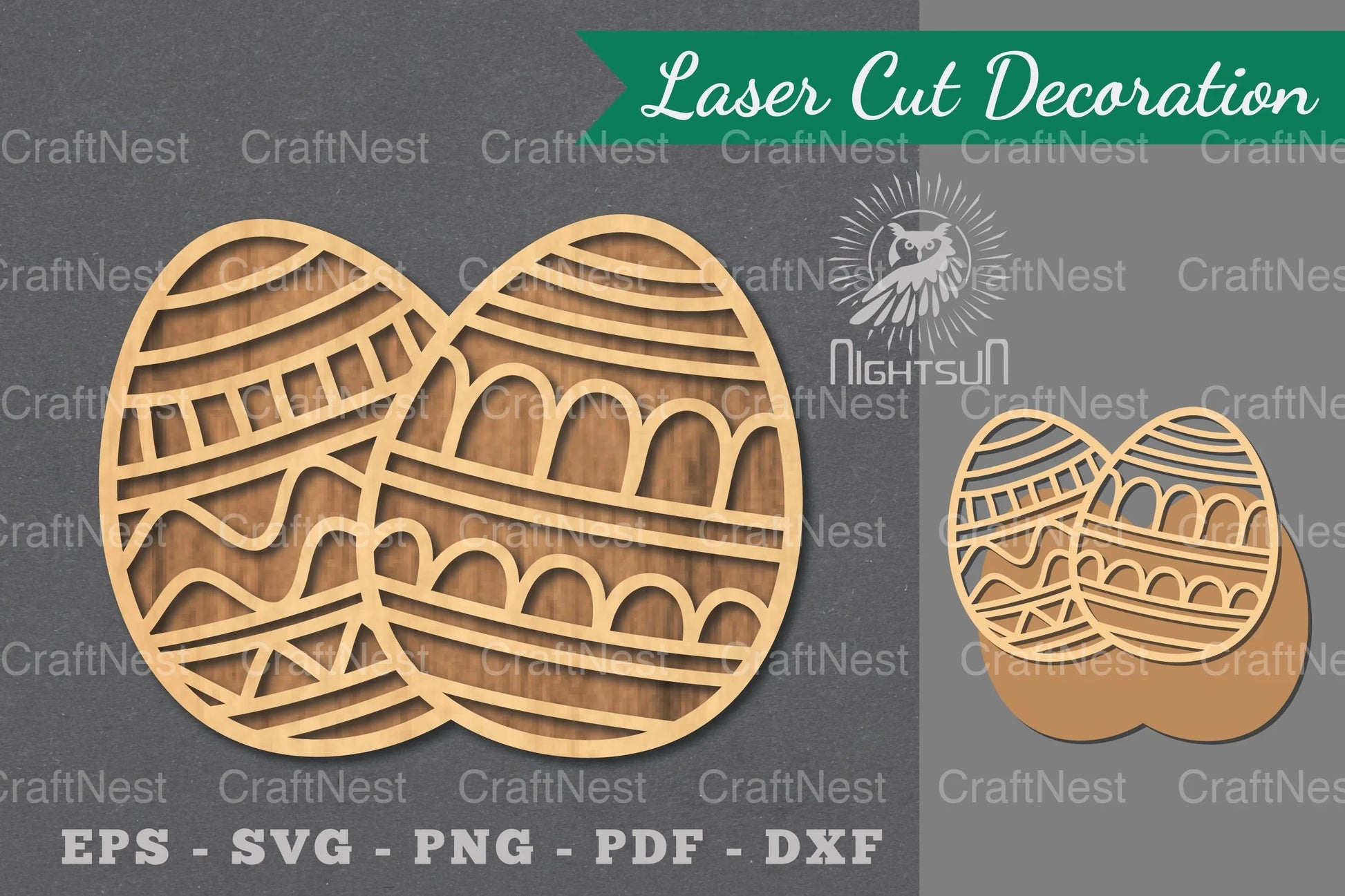 Easter Egg Laser Cut Decoration Clipart Bundle - CraftNest - Digital Crafting and Art