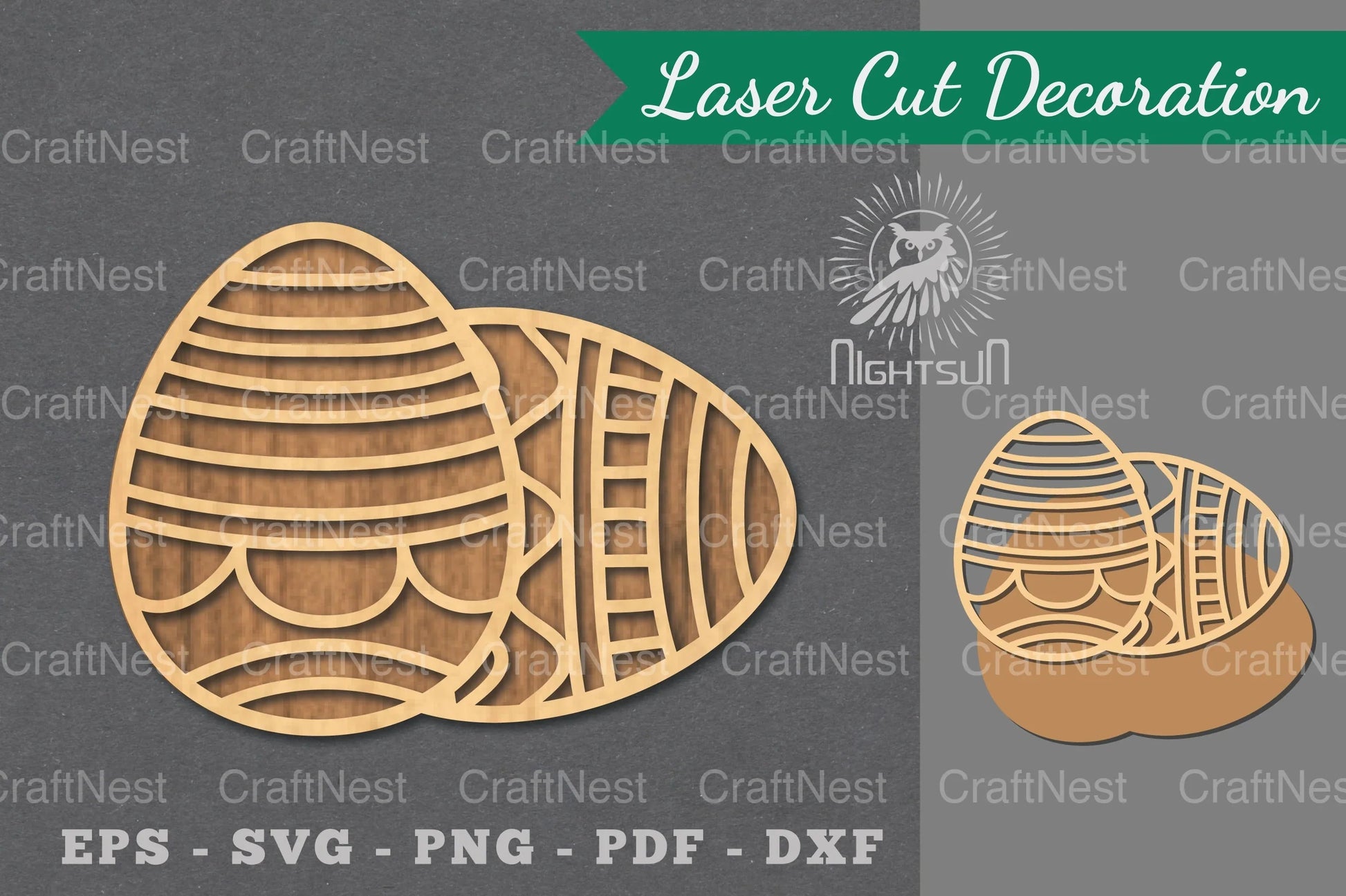 Easter Egg Laser Cut Decoration Bundle - CraftNest - Digital Crafting and Art