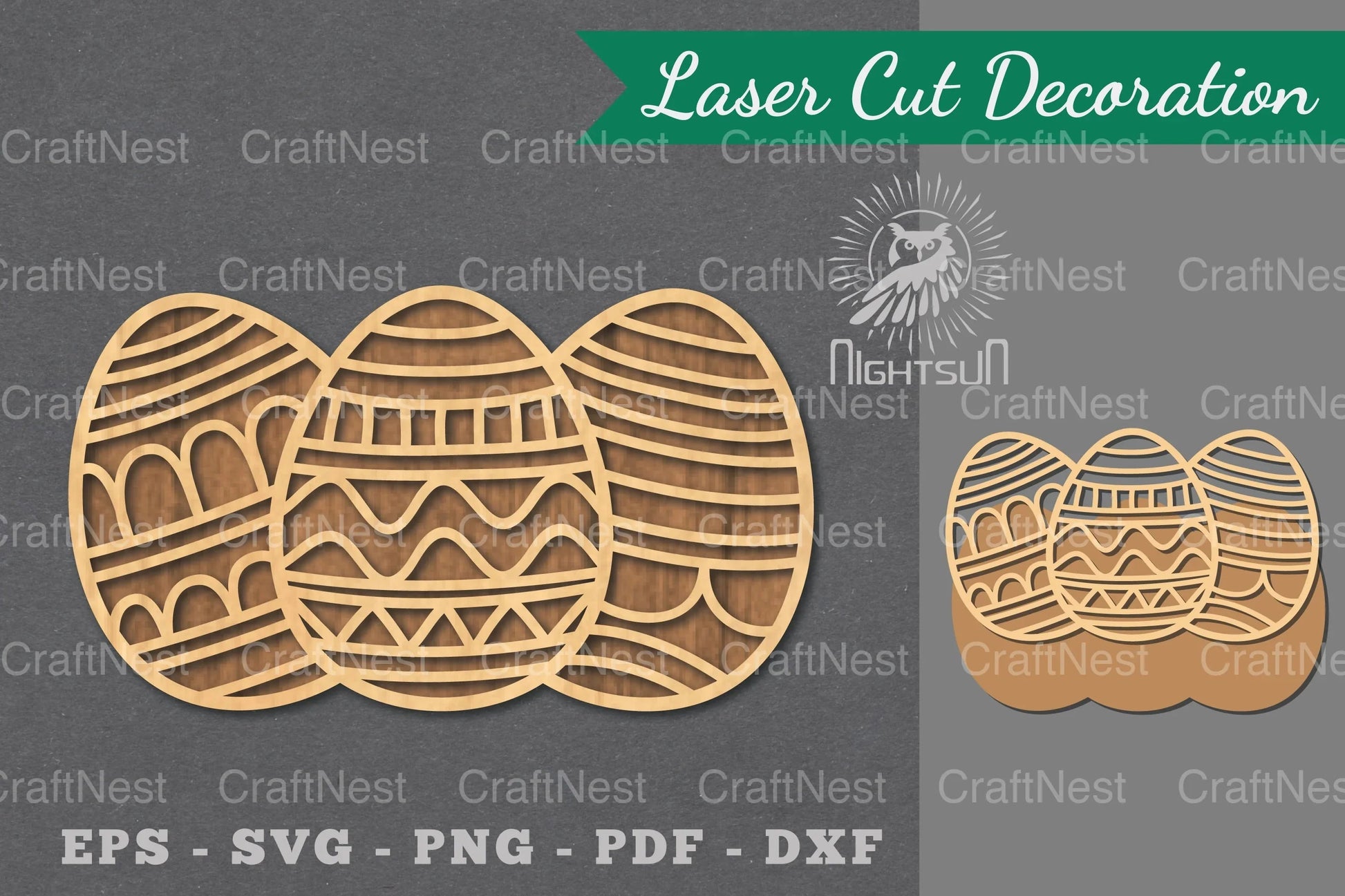 Easter Egg Laser Cut Decoration Clipart Bundle - CraftNest - Digital Crafting and Art