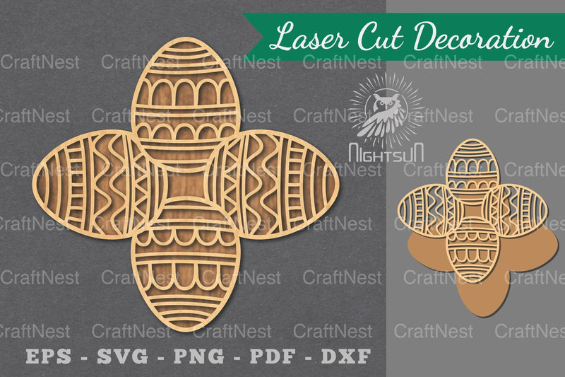 Easter Egg Laser Cut Decoration Bundle - CraftNest - Digital Crafting and Art