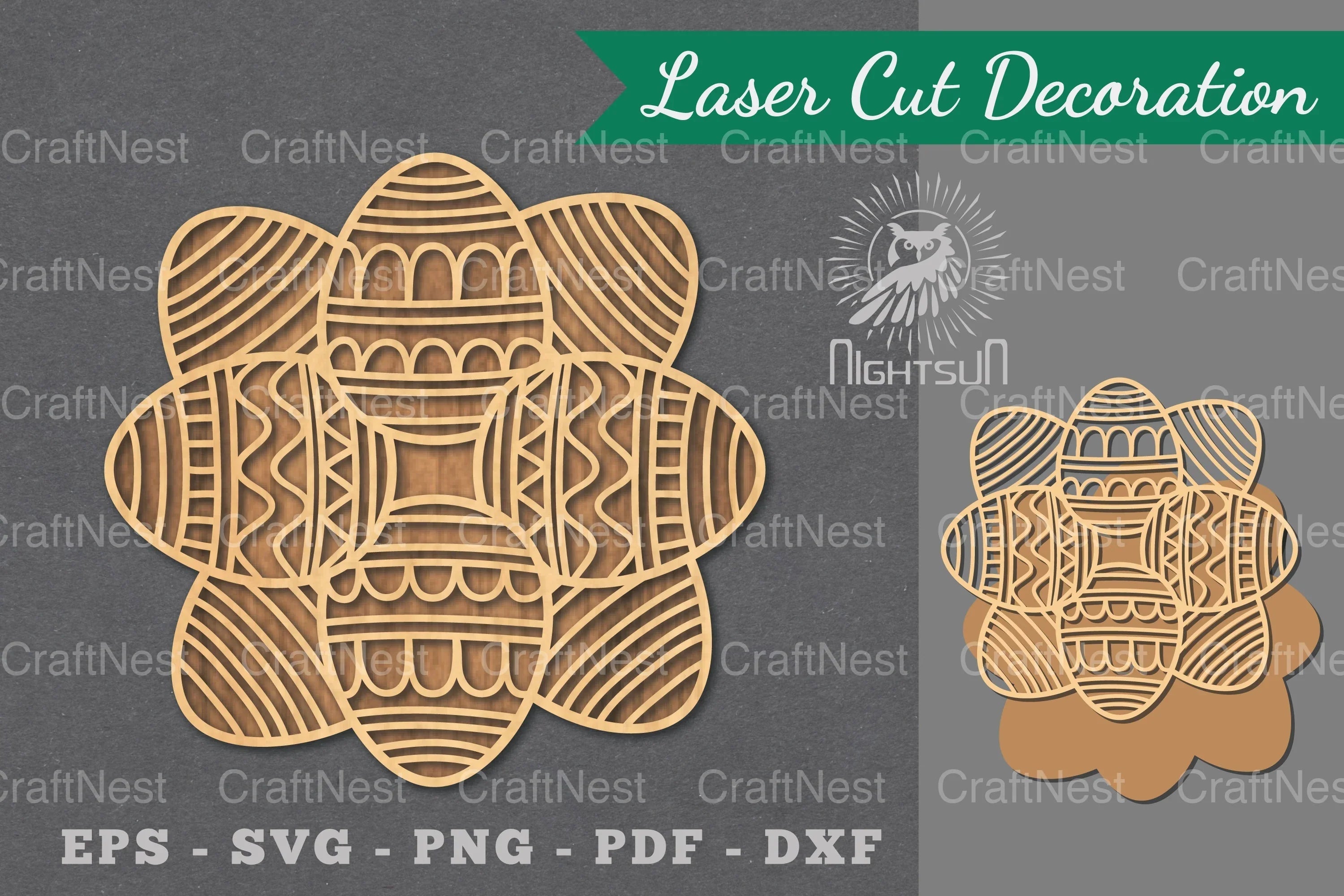 Easter Egg Laser Cut Decoration Bundle - CraftNest - Digital Crafting and Art