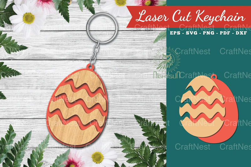 Easter Egg Laser Cut Keychain Design Bundle - CraftNest - Digital Crafting and Art