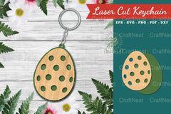 Easter Egg Laser Cut Keychain Design Bundle - CraftNest - Digital Crafting and Art