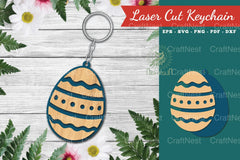 Easter Egg Laser Cut Keychain Design Bundle - CraftNest - Digital Crafting and Art