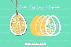 Easter Egg Layered Papercut SVG Bundle - CraftNest - Digital Crafting and Art