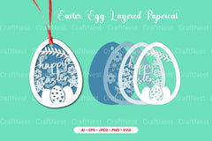 Easter Egg Layered Papercut SVG Bundle - CraftNest - Digital Crafting and Art