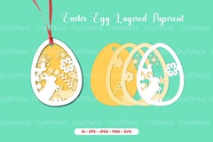 Easter Egg Layered Papercut SVG Bundle - CraftNest - Digital Crafting and Art