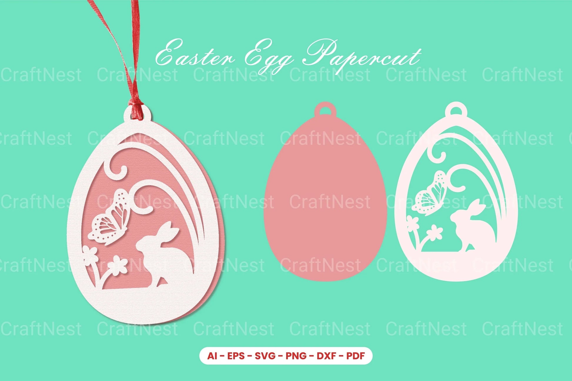 Easter Egg Papercut SVG Bundle - CraftNest - Digital Crafting and Art