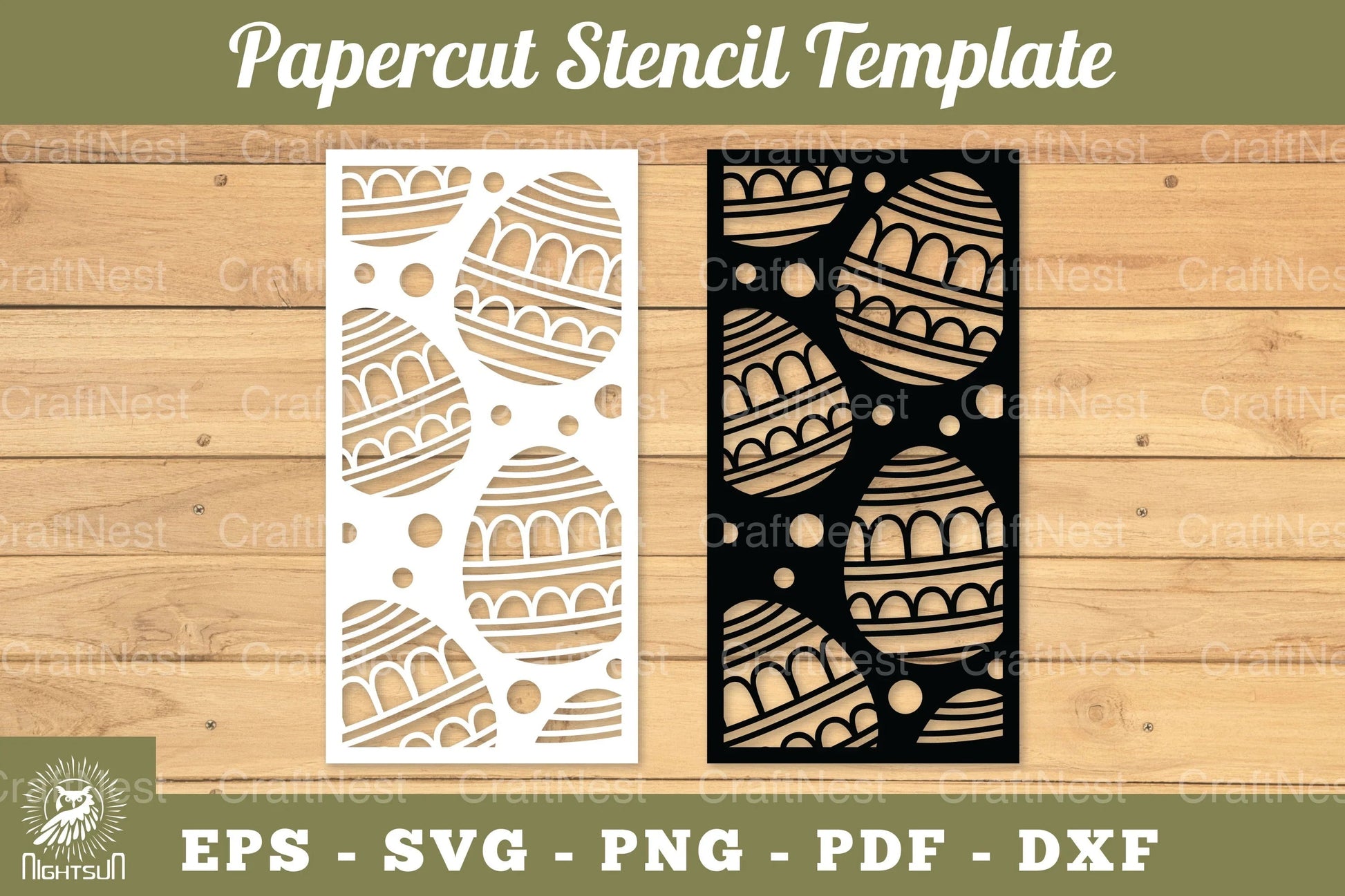 Easter Egg Papercut Stencil Template Bundle - CraftNest - Digital Crafting and Art