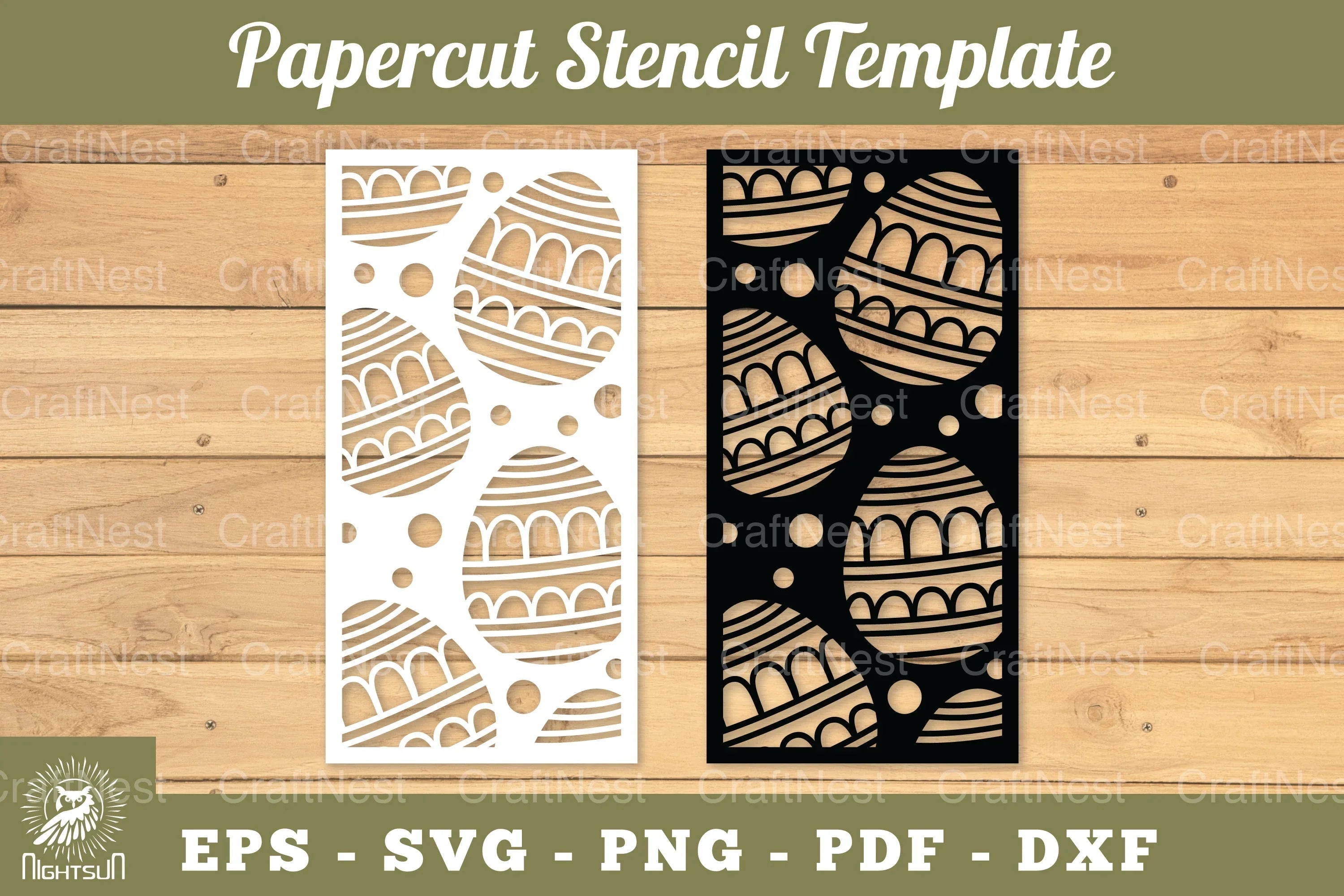 Easter Egg Papercut Stencil Template Bundle - CraftNest - Digital Crafting and Art