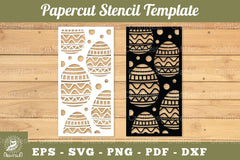 Easter Egg Papercut Stencil Template Bundle - CraftNest - Digital Crafting and Art