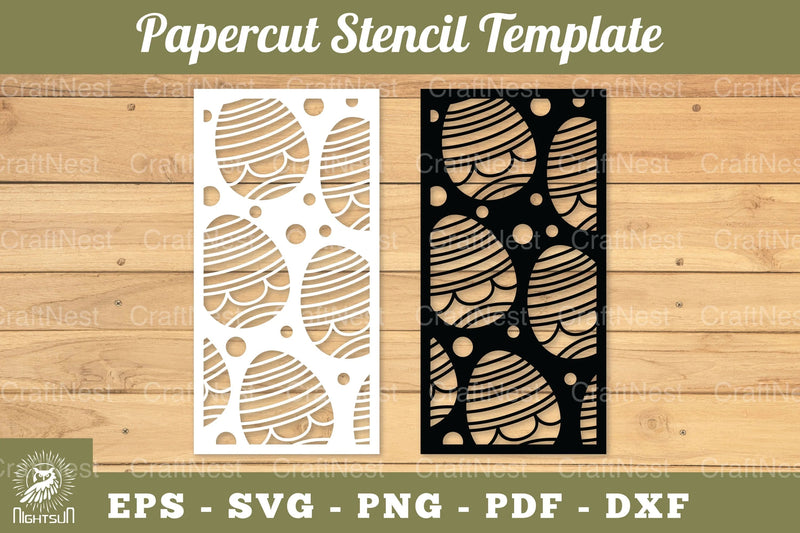 Easter Egg Papercut Stencil Template Clipart Bundle - CraftNest - Digital Crafting and Art