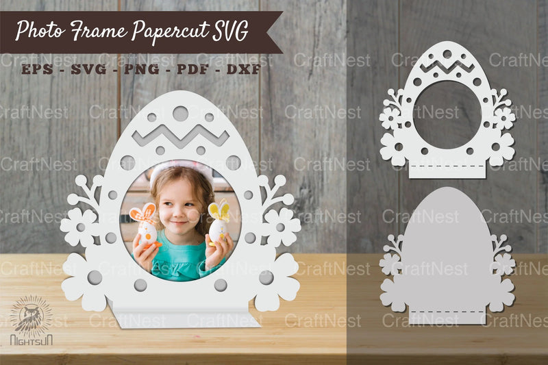 Easter Egg Photo Frame Papercut SVG Bundle - CraftNest - Digital Crafting and Art