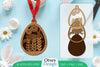Easter Laser Cut Bunny Ornament SVG Bundle