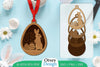 Easter Laser Cut Bunny Ornament SVG Bundle
