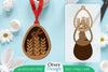 Easter Laser Cut Bunny Ornament SVG Bundle