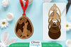 Easter Laser Cut Bunny Ornament SVG Bundle