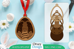 Easter Laser Cut Bunny Ornament SVG Bundle 9 - CraftNest - Digital Crafting and Art