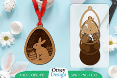 Easter Laser Cut Bunny Ornament SVG Bundle 10 - CraftNest - Digital Crafting and Art