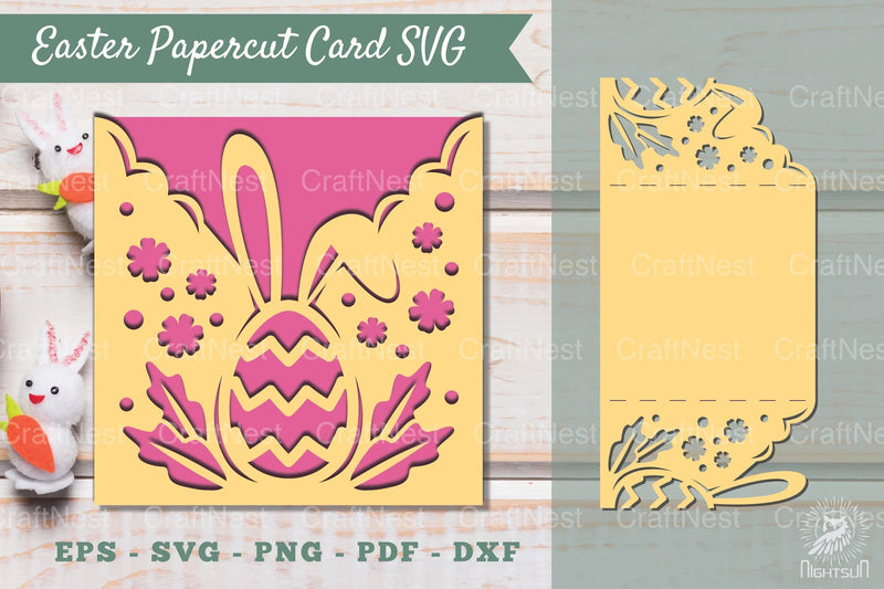 Easter Papercut Card Template SVG Bundle - CraftNest - Digital Crafting and Art