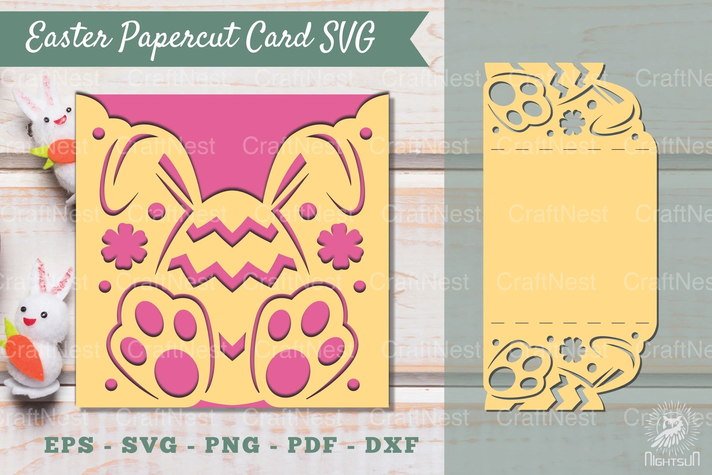 Easter Papercut Card Template SVG Bundle - CraftNest - Digital Crafting and Art