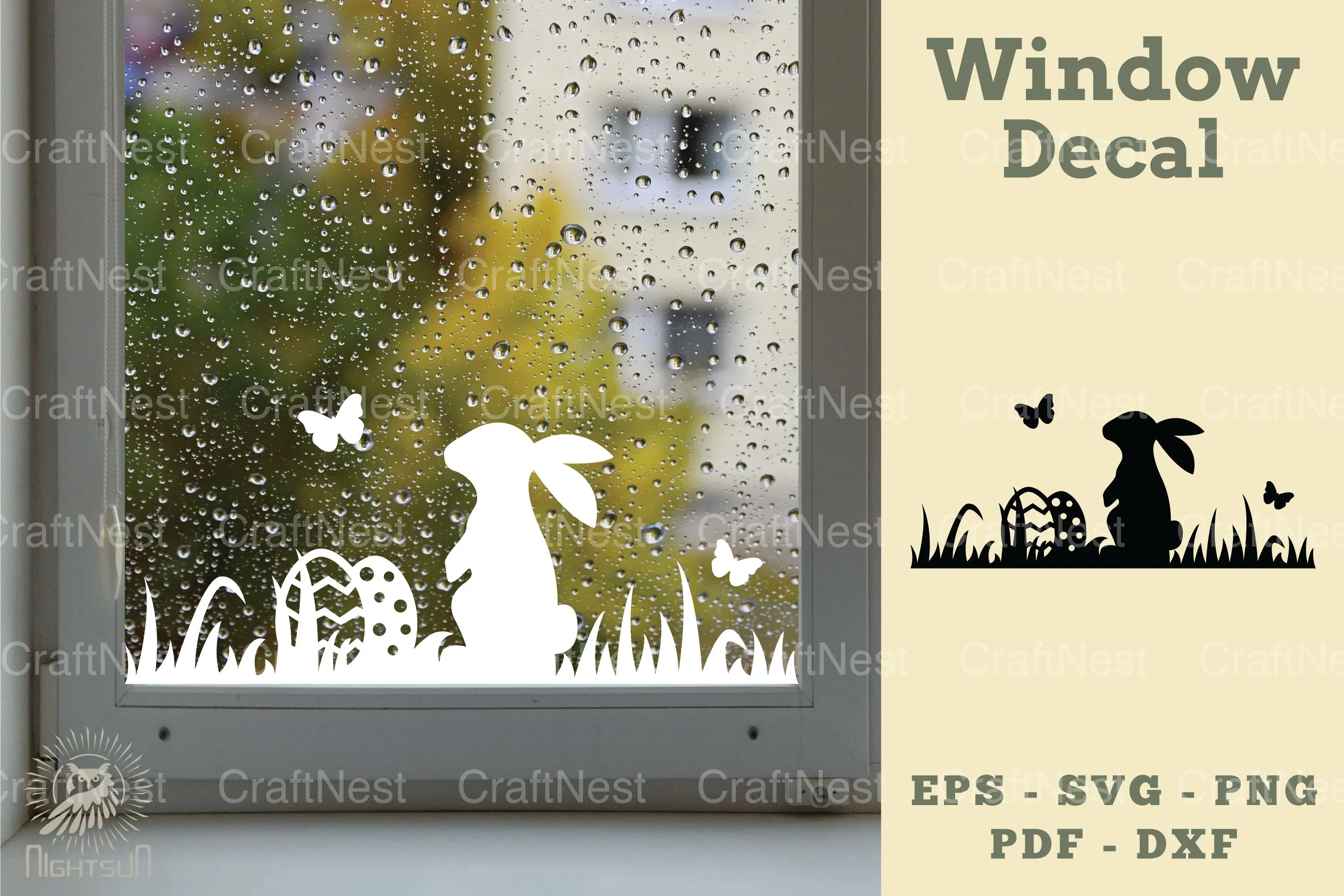 Easter Window Decal SVG Bundle - CraftNest - Digital Crafting and Art