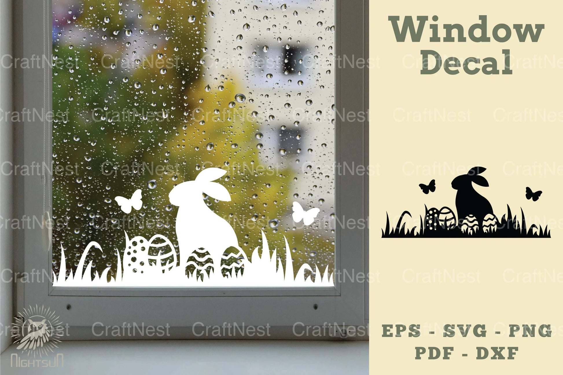 Easter Window Decal SVG Bundle - CraftNest - Digital Crafting and Art