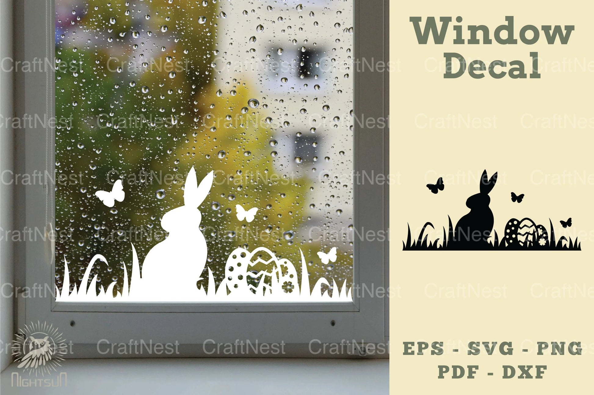 Easter Window Decal SVG Bundle - CraftNest - Digital Crafting and Art