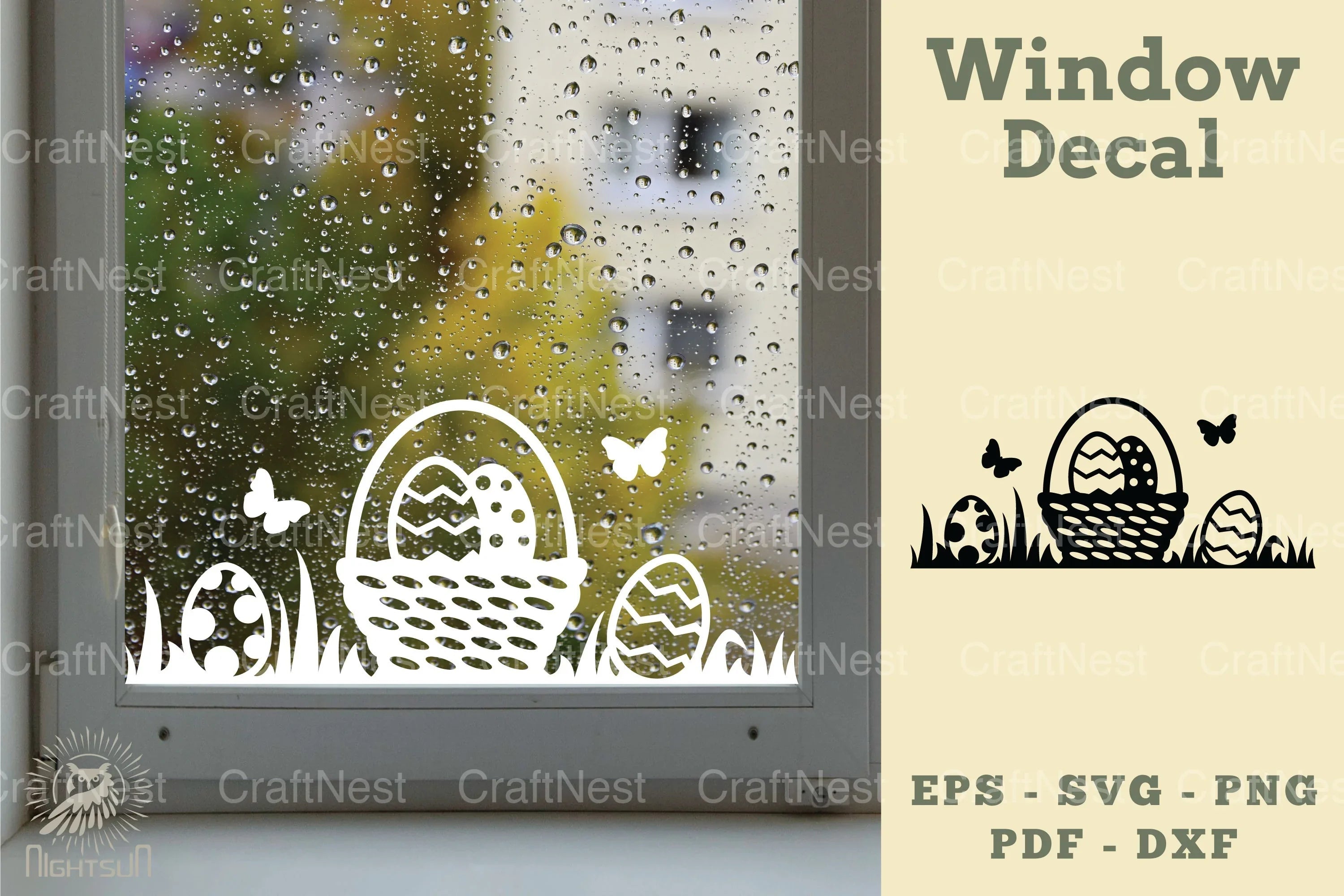 Easter Window Decal SVG Bundle - CraftNest - Digital Crafting and Art