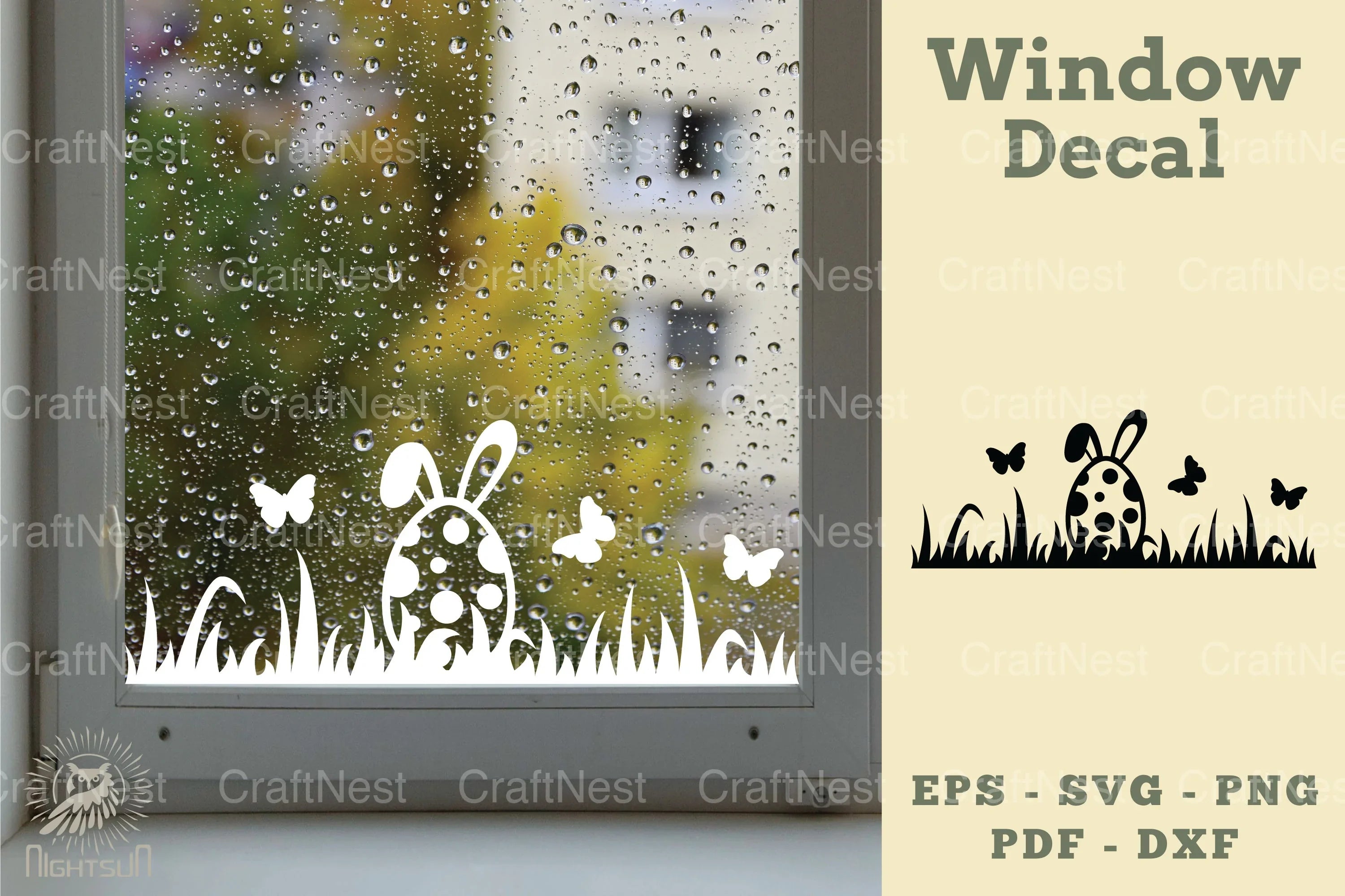 Easter Window Decal SVG Bundle - CraftNest - Digital Crafting and Art