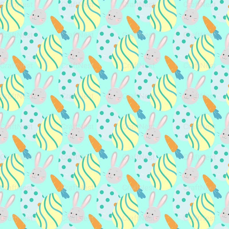 Easter Bunny Seamless Digital Paper - CraftNest - Digital Crafting and Art