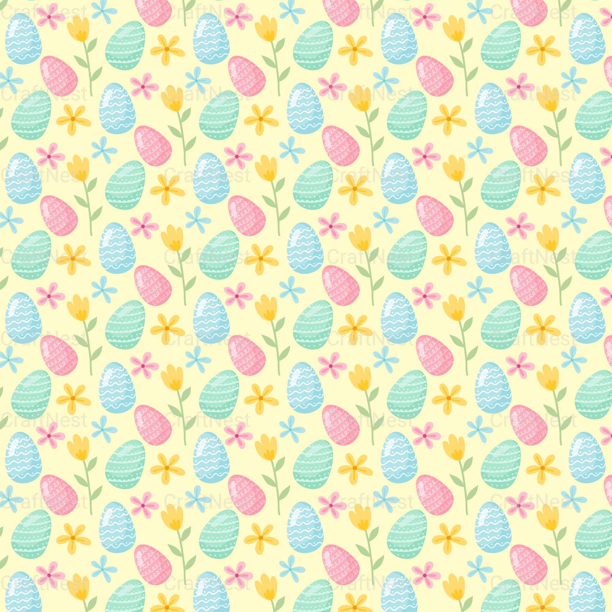 Easter Bunny Seamless Digital Paper - CraftNest - Digital Crafting and Art