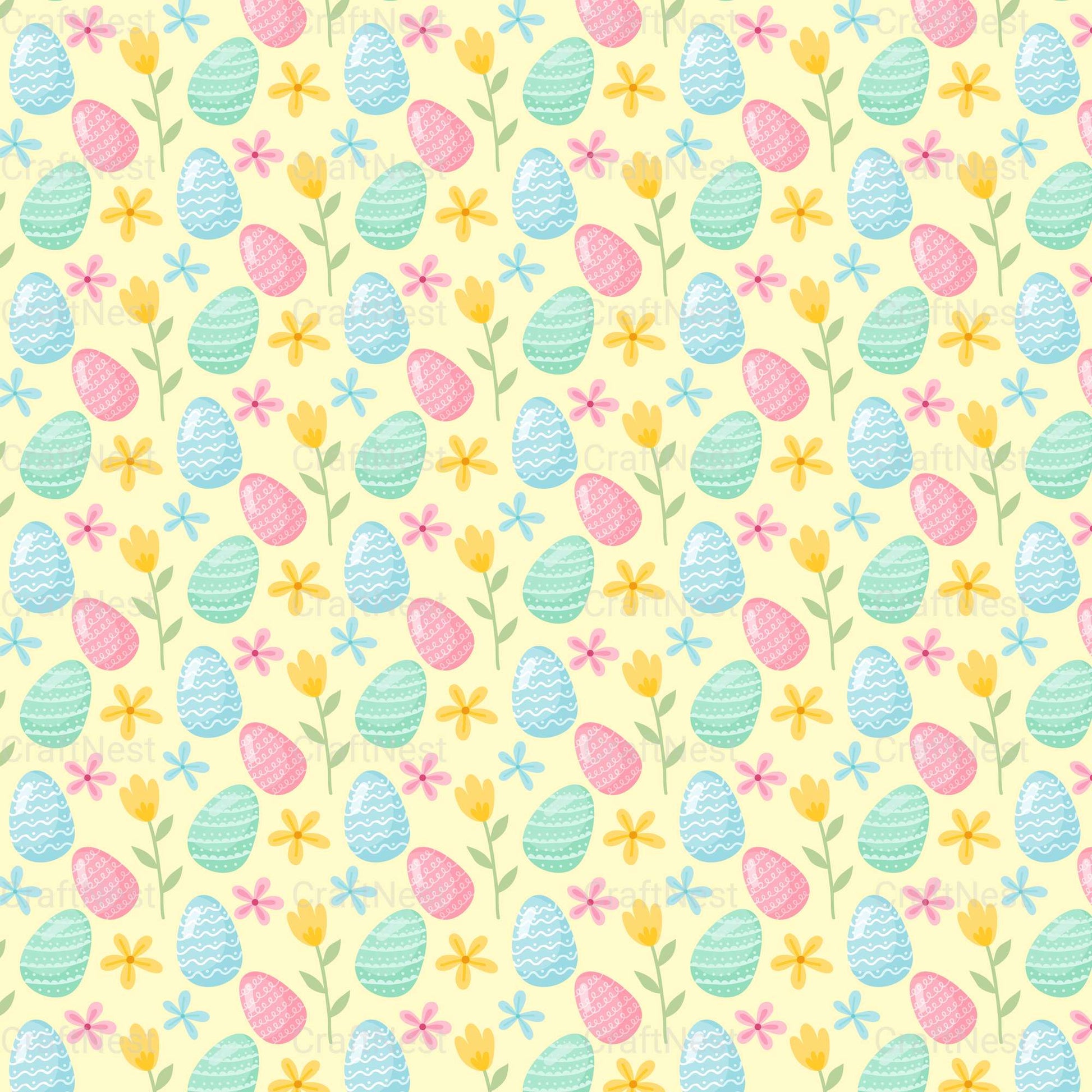 Easter Bunny Seamless Digital Paper - CraftNest - Digital Crafting and Art