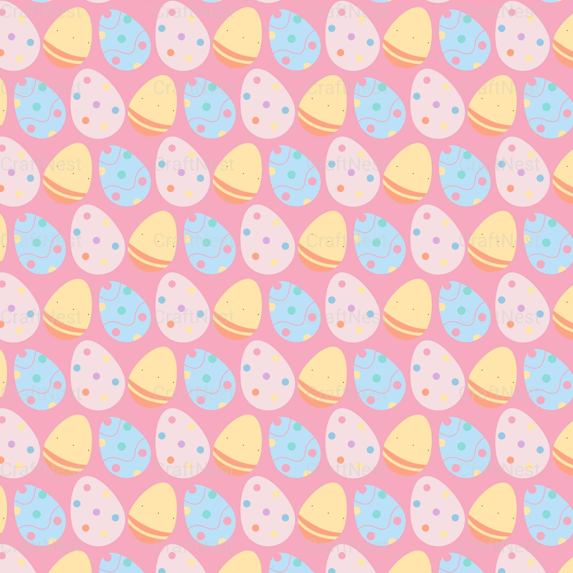 Easter Egg Seamless Digital Paper - CraftNest - Digital Crafting and Art