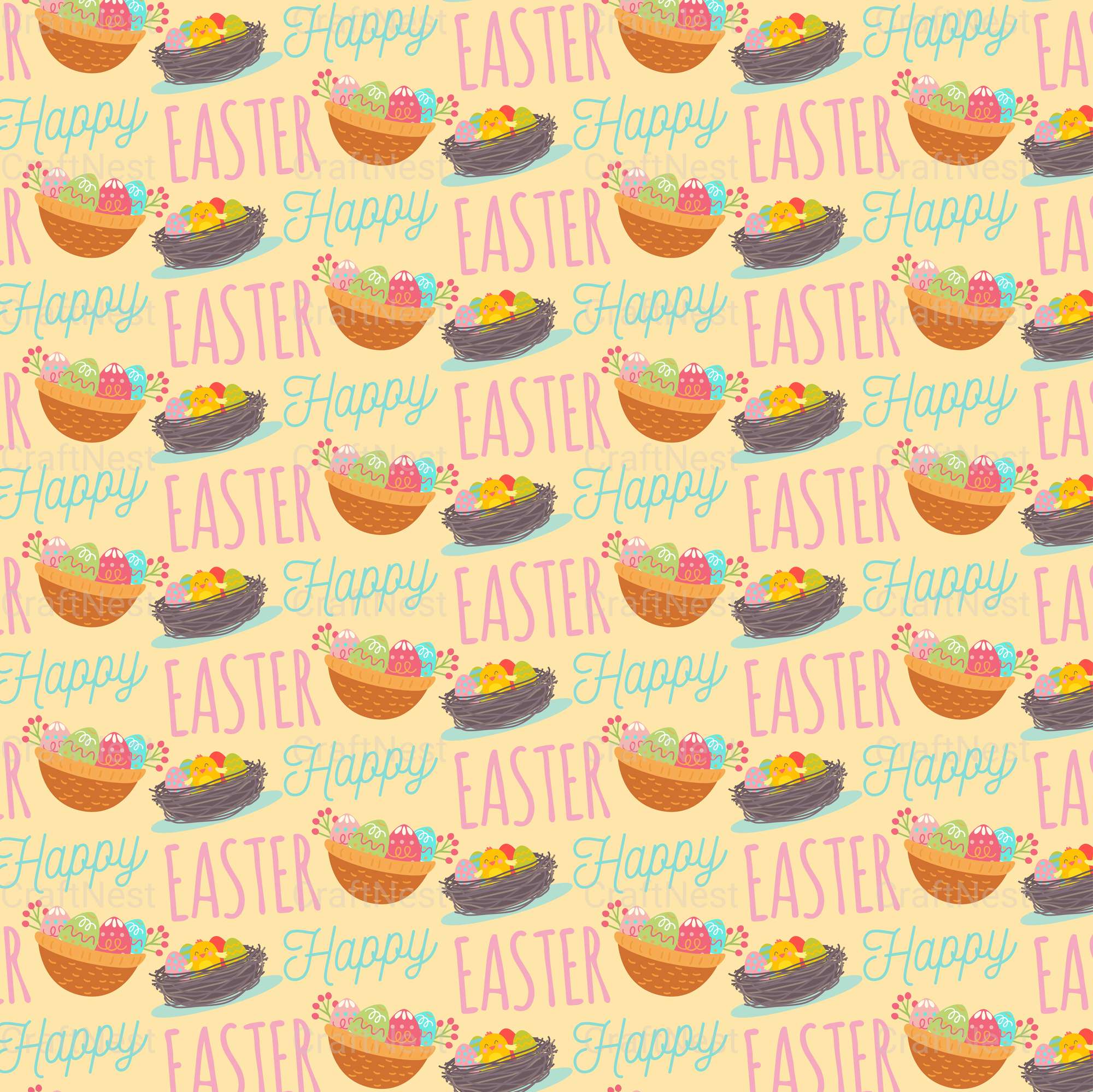 Easter Egg Seamless Digital Paper - CraftNest - Digital Crafting and Art