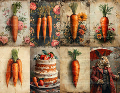 Carrot Junk Journal Pages - CraftNest - Digital Crafting and Art