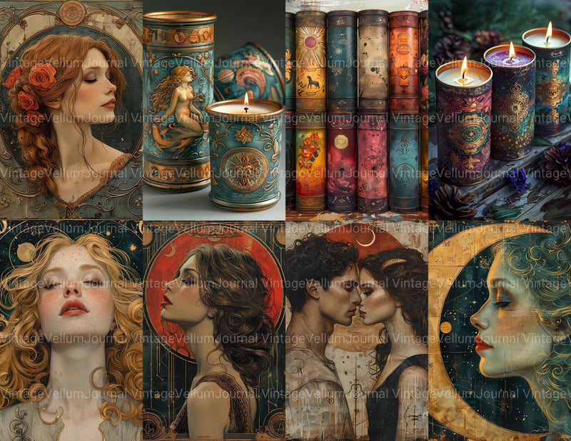 Astrology Junk Journal Pages - CraftNest - Digital Crafting and Art