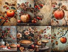 Autumn Apple Junk Journal Pages - CraftNest - Digital Crafting and Art