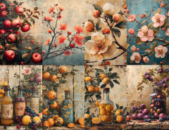 Orchard Harvest Junk Journal Pages - CraftNest - Digital Crafting and Art