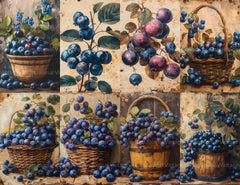 Blueberry Junk Journal Pages - CraftNest - Digital Crafting and Art